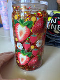 strawberry snow globe cup 16oz